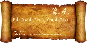 Mészáros Angéla névjegykártya