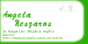 angela meszaros business card